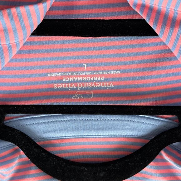 Vineyard Vines Performance UPF Striped Margot Shirt Dress Pink and Blue Size L - Picture 6 of 6